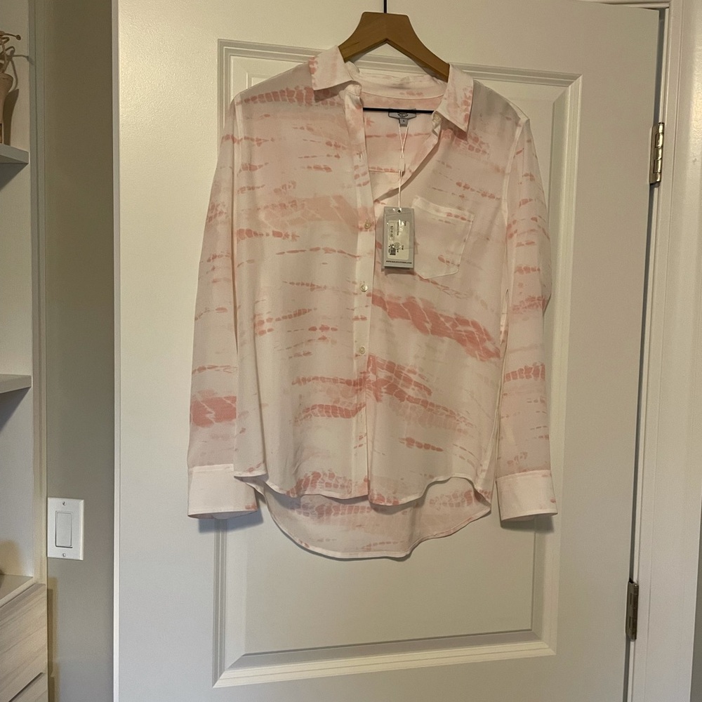 Rails bottom down silk blouse